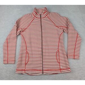 TOMMY BAHAMA Women's M Red/ White Stripe Full Zip Front Jacket Medium